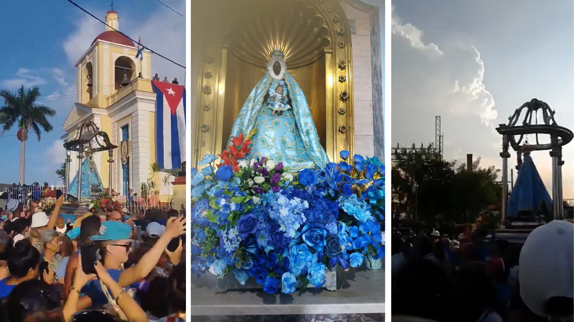 Creyentes desbordan las calles en Procesión de la Virgen de Regla